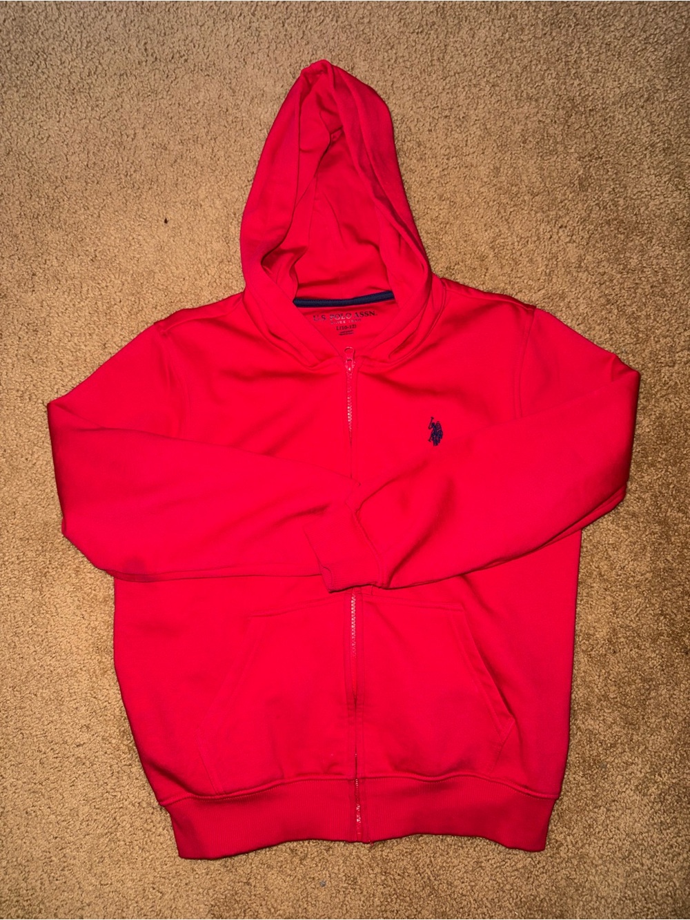 Ralph Lauren Bright Red Hoodie with Polo Emblem